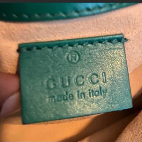 SOLD Green GG Marmont matelassé mini bag - Picture 3 of 5